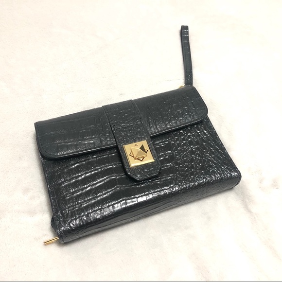 Genuine Leather Jewelry Organizer Wristlet Pouch - Picture 1 of 8